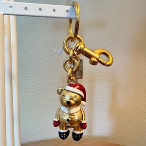 COACH Bear Keychain - Santa